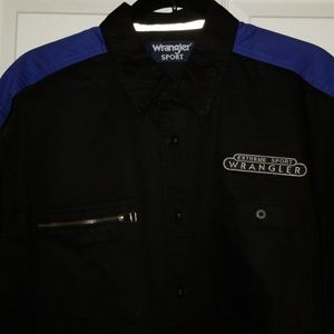 RARE Wrangler Extreme Sport Button Frint Shirt